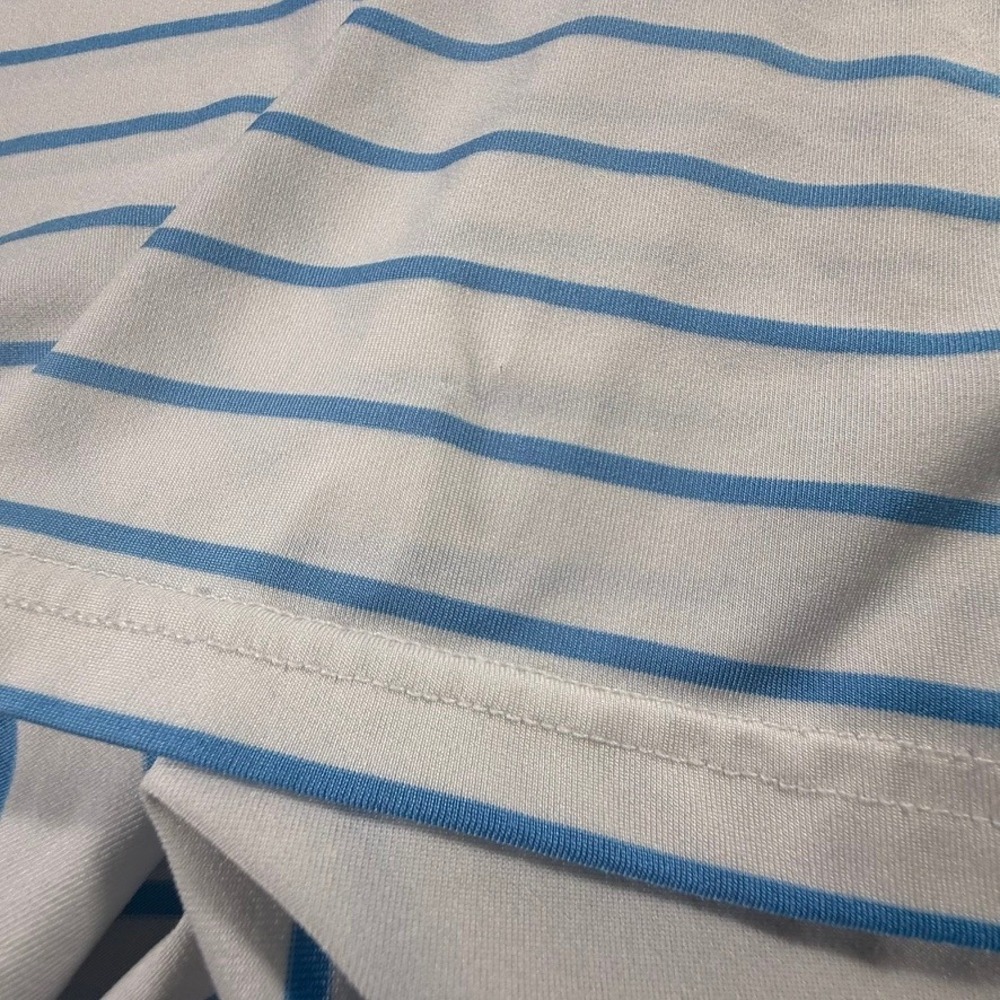 Southern Tide Club Mens Large Blue White Striped Performance Polo Shirt Golf - Picture 13 of 16